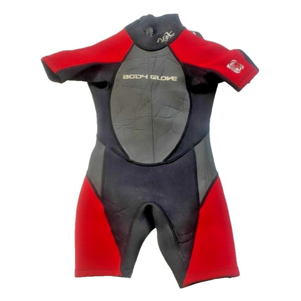 Body Glove Kids Shortie Spring Wetsuit Size C2 S/M 35-45lbs Red Black Beach Lake